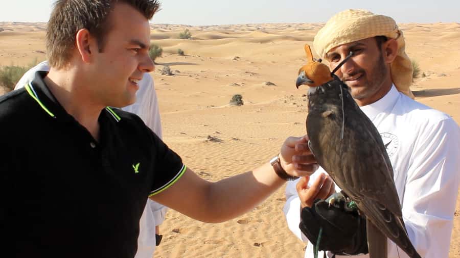 Dubai Falconry Safari - Arabic Coffee Under the Ghaf Tree