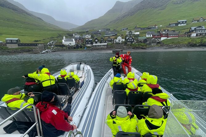 Guided Puffin Safari Boat Tour - Bøur, a Small Village Seen from the Water