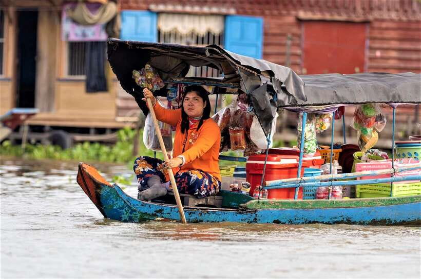 Prek Toal Birds Sanctuary & floating Village Private Tour - The floating village before the sanctuary