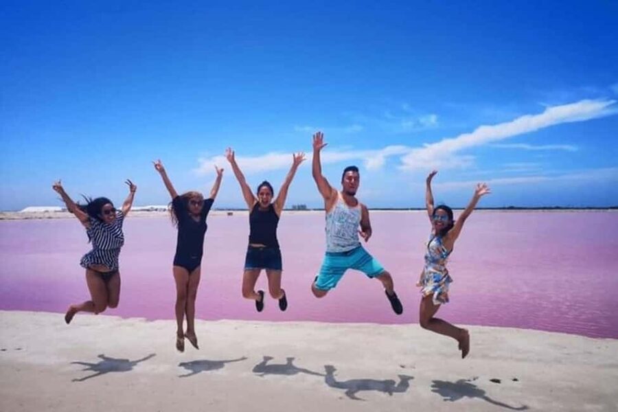 Tulum: Pink Lake, Rio Lagartos, Crocodile Flamingo Adventure - Flamingos in flight are the standout moment